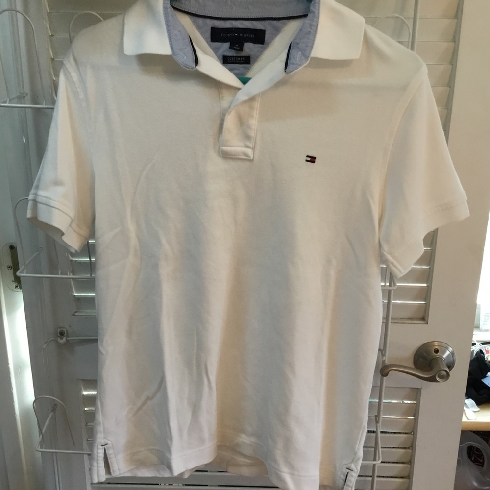 White Tommy Hilfiger Polo Shirt
